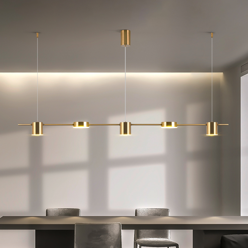 Nordic postmodern light lavish dining room bar Chandelia Dining Room Lamp Creative Personality Atmospheric Strip of Ingrid Red