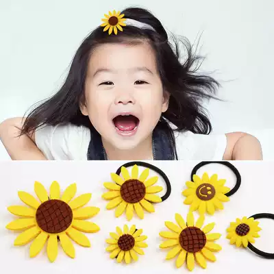 Korean children hair accessories Hairband baby girl sunflower sunflower hairclip tie hair Hairband clip hair accessories