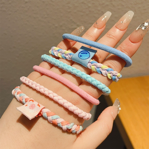 Прочная детская эластичная резинка для волос, аксессуар для волос, безвредный хвостик, не повреждает волосы