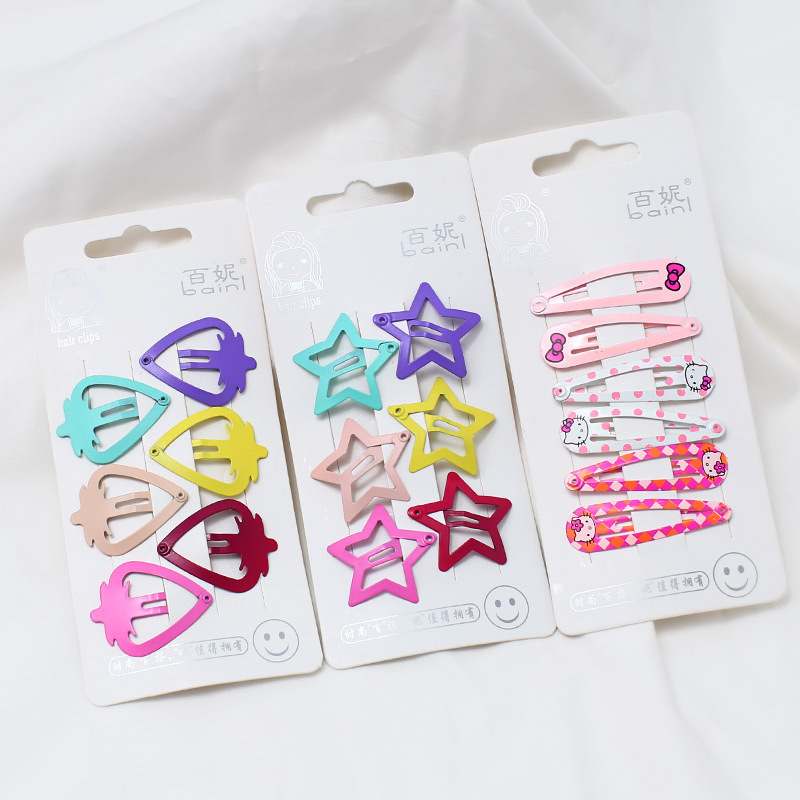 Girl Candy Color Korea Children Crown Color Hairpin Clips BB Clips Cute Soft-girl Girl Ins Hair Clip