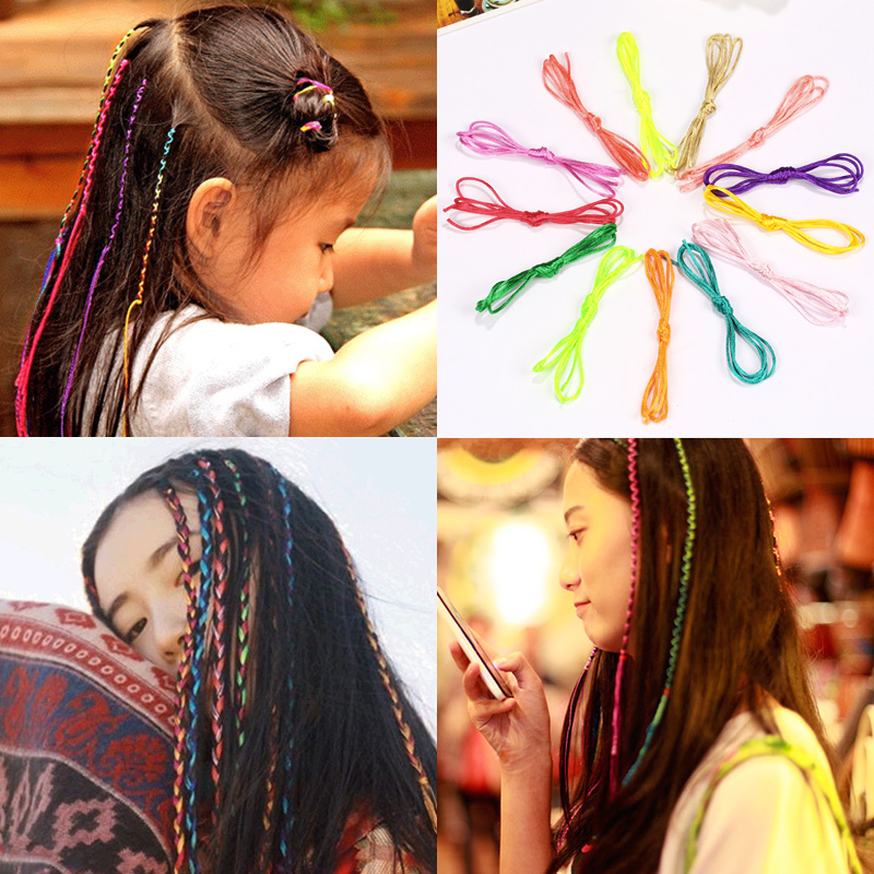 GIRL HAIR COLLAR TIED HAIR COLORED ROPE SOUTH KOREA CHICOGRAPHY WITH HAIR CURATOR HAIR RING CHILDREN DIRTY BRAID HAIR DRESSING BRAID