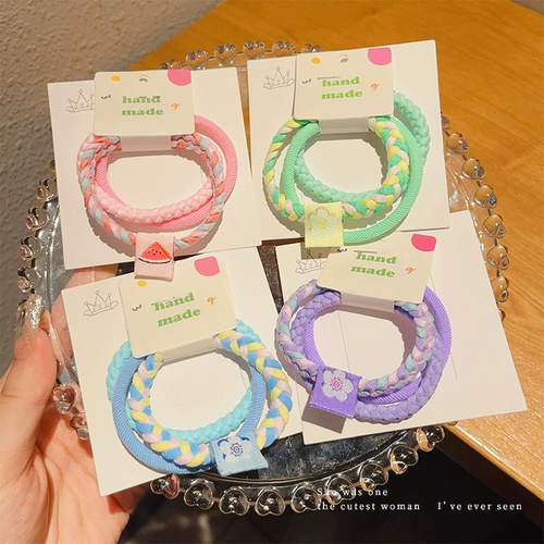 Прочная детская эластичная резинка для волос, аксессуар для волос, безвредный хвостик, не повреждает волосы