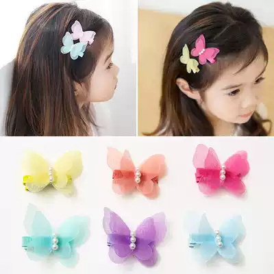 Children's hair accessories baby bow clip Lady hairclip Princess hairclip Super fairy Korean girl bangs clip