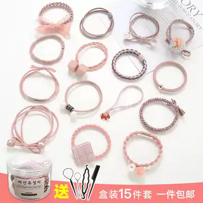 Girls tie head rubber band Korean ponytail hair ring wild Korean version of the hair ring high elastic hair accessories adult simple hair ring