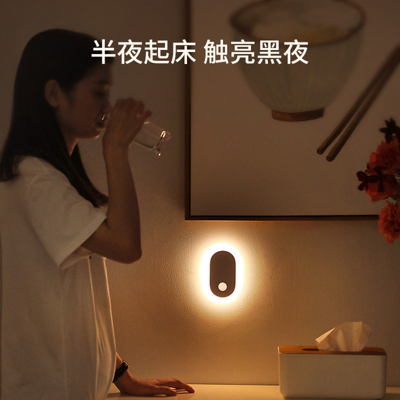 Double th Sunshine series human sensing sloth into the house lamp intelligent eye protection small night light creative magnetic attraction aisle light-Taobao