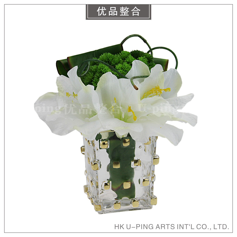 Boutique simulation flower Clivia bouquet dining table coffee table decoration floral vase decoration model room simple soft decoration HY