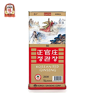 正官庄韩国高丽红参原支地参50支150g