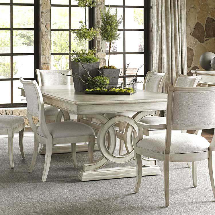 American country solid wood dining table oak dining table dining chair combination white distressed table rectangular dining table can be customized