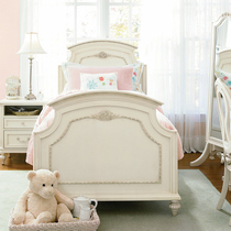 American childrens bed girl princess bed linen bed small family type solid wood bed 1 2 m white minimalist au style bed