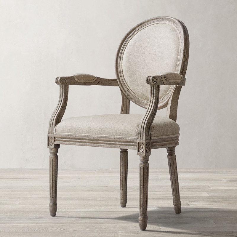 Dyson American dining chair French country sofa solid wood single chair oak armchair leisure chair book chair
