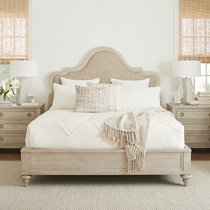 American solid wood bed double bed factory direct sales Master Bedroom 1 8 meters simple light luxury wedding bed 1 5 Home Soft bed