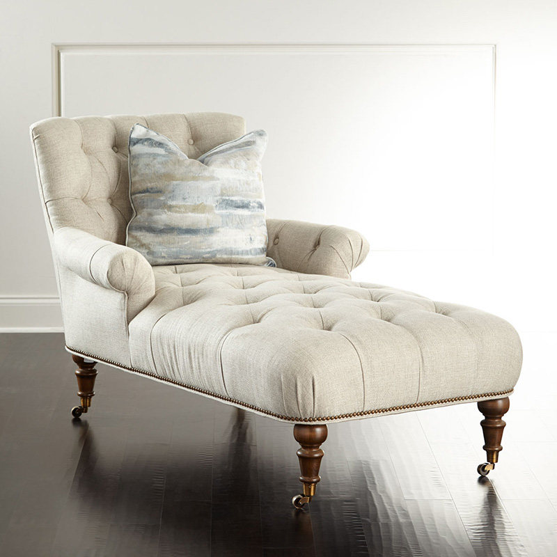 American fabric chaise longue beauty couch bedroom single couch living room sofa balcony home leisure custom spot