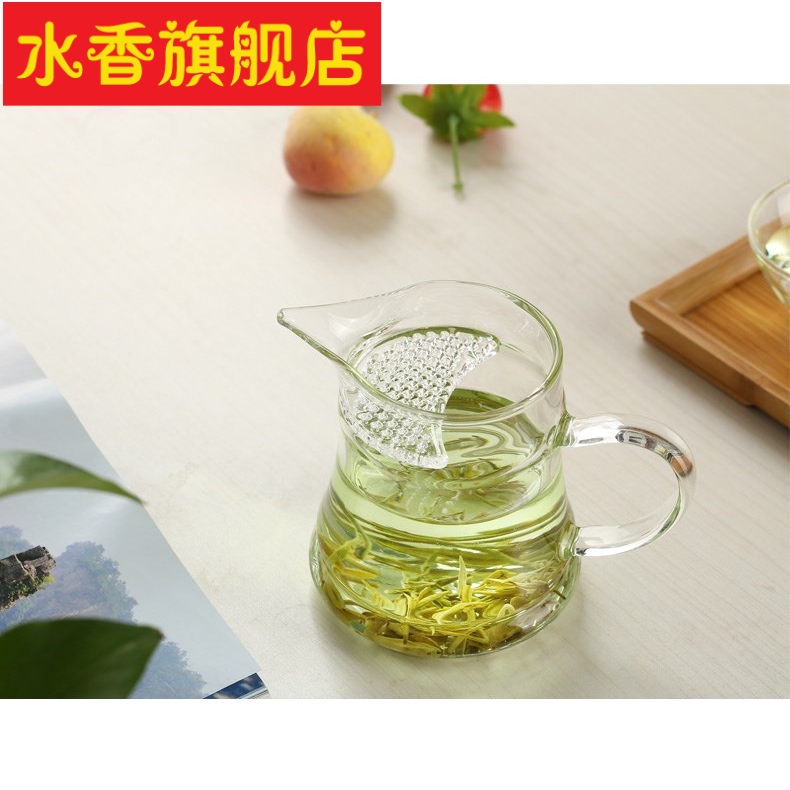 More heat - resistant glass filter points tea fair crescent cups of green tea tea tea cup cup leakage one office