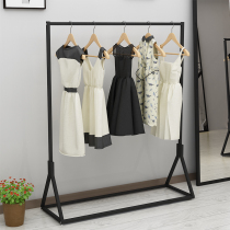 Clothing store display rack European simple side hanger Wrought iron floor rack Golden wedding dress display rack gantry rack