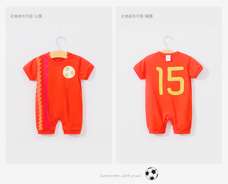 World Cup bé jersey bé quần áo bóng đá Bỉ Croatia đội onesies trẻ em mùa hè dresses