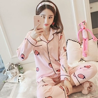 Bộ đồ ngủ nữ mùa thu cotton dành cho nữ Bộ đồ dài tay mùa xuân và mùa thu Nữ sinh Hàn Quốc Học sinh trung học Công chúa Gió Dịch vụ tại nhà Ký túc xá Skinny kiểu đồ bộ đẹp