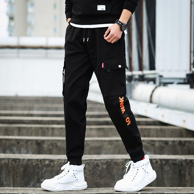 Summer 90% Works pants Men's Korean version Hull Smoke tubes Pants Spring Autumn Style Trendy Men's Clothing Casual Pants Wave Men Pants