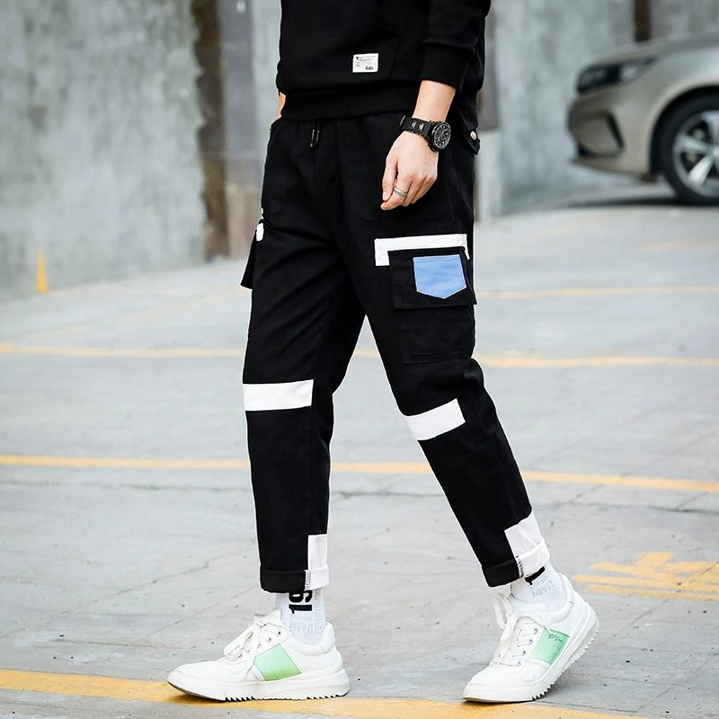 Mùa xuân 9 chín điểm overalls nam phiên bản Hàn Quốc của Slim mùa xuân và quần mùa thu xu hướng quần nam quần âu - Quần mỏng