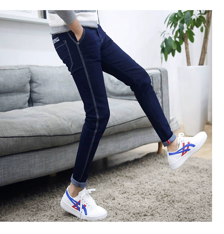 Mùa hè đen kéo dài chín điểm quần jeans nam phiên bản Hàn Quốc của quần tu luyện 9 điểm chân quần thủy triều nam mỏng phần quần nam - Quần jean áo nam đẹp