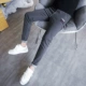 Mùa hè đen kéo dài chín điểm quần jeans nam Phiên bản Hàn Quốc của quần lọt khe xu hướng quần áo nam 9 điểm quần nam - Quần jean quần jean nam đẹp