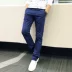 Yue Duo mùa hè quần âu nam chân quần cotton mỏng quần Harlan thẳng phiên bản Hàn Quốc của quần áo nam triều quần nam chất Quần Harem