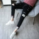 Mùa hè đen kéo dài chín điểm quần jeans nam Phiên bản Hàn Quốc của quần lọt khe xu hướng quần áo nam 9 điểm quần nam - Quần jean quần jean nam đẹp