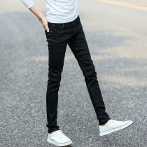 Summer stretch black jeans mens Korean slim-fit pants tide brand mens spring and autumn casual long mens pants