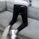 Mùa hè đen kéo dài chín điểm quần jeans nam Phiên bản Hàn Quốc của quần lọt khe xu hướng quần áo nam 9 điểm quần nam - Quần jean quần jean nam đẹp