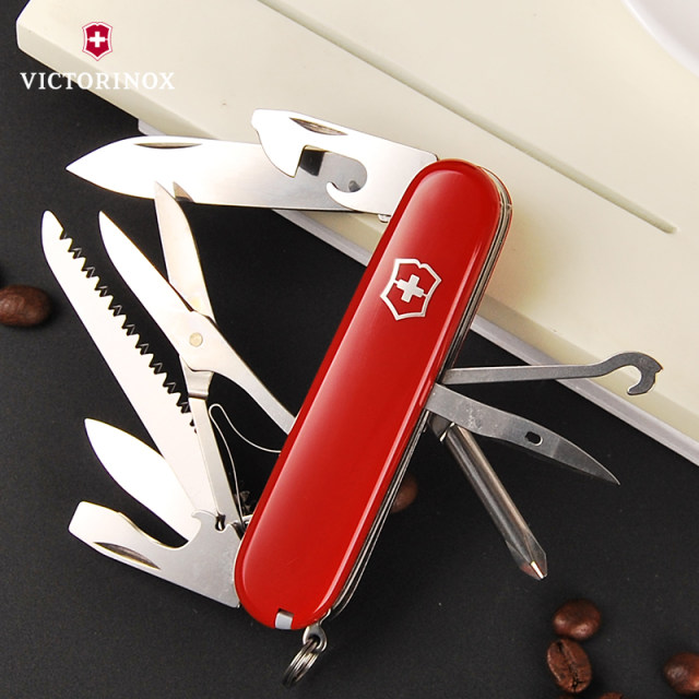 ດັ້ງເດີມ Victorinox Swiss Army Knife 91MM Farmer 1.4713 Multifunctional Swiss Knife Folding Outdoor Military Knife