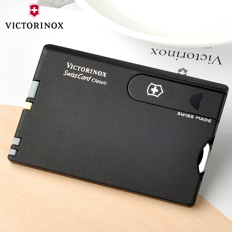 Original Swiss Army knife Vickers Saber card 0 7133 (black)Portable multi-function card knife Swiss knife