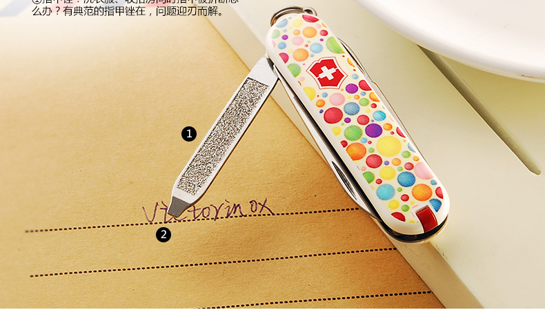 Nguyên bản nhập khẩu Vickers Swiss Army Knife Paradigm Dòng đầy màu sắc 0.6223.L1403 Bong bóng đầy màu sắc 58MM kìm đa năng