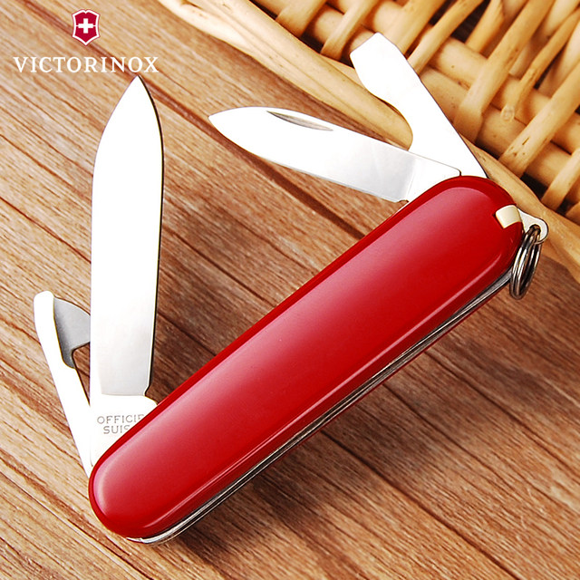 ດັ້ງເດີມ Victorinox Swiss Army Knife 84mm Recruit (ສີແດງ) 0.2503 Multifunctional Folding Swiss Knife ຂອງແທ້