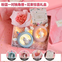 Розовый синий, пара единорога+цветочный букет Сюрпризы Сюрпризы