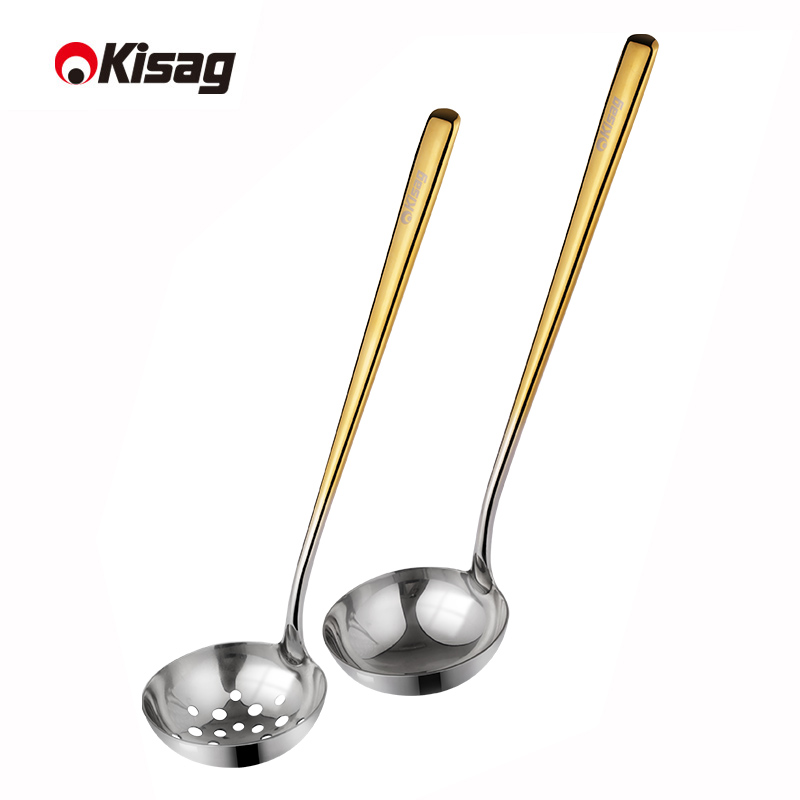 Swiss Kisag WAG spoon Colander set light luxury home hot pot restaurant thickened 304 stainless steel spoon anti-scalding