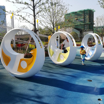 Interactive bicycle fountain Internet celebrity scenic spot equipment induction bicycle power generation device game pedal water cart customization