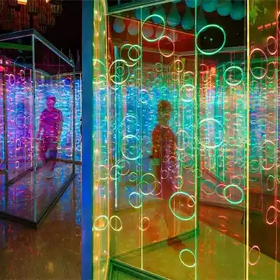 Dream light and shadow maze Net Red Hall tremble sound with amusement equipment manufacturers custom large commercial slide light wall