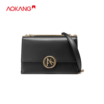 Aokang womens bag small AK shoulder bag new leather small fragrant wind chain bag fashion casual more square bag official