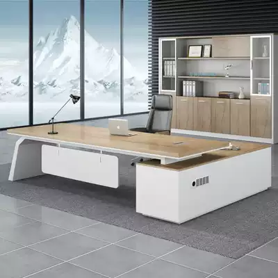 Manager's table 1 8 M boss table simple modern office table and chair combination desk steel foot master table