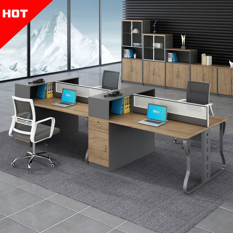 Office Furniture Brief Modern Desk Chair Combined Screen Desk 2 People staff Workplace Financial Table