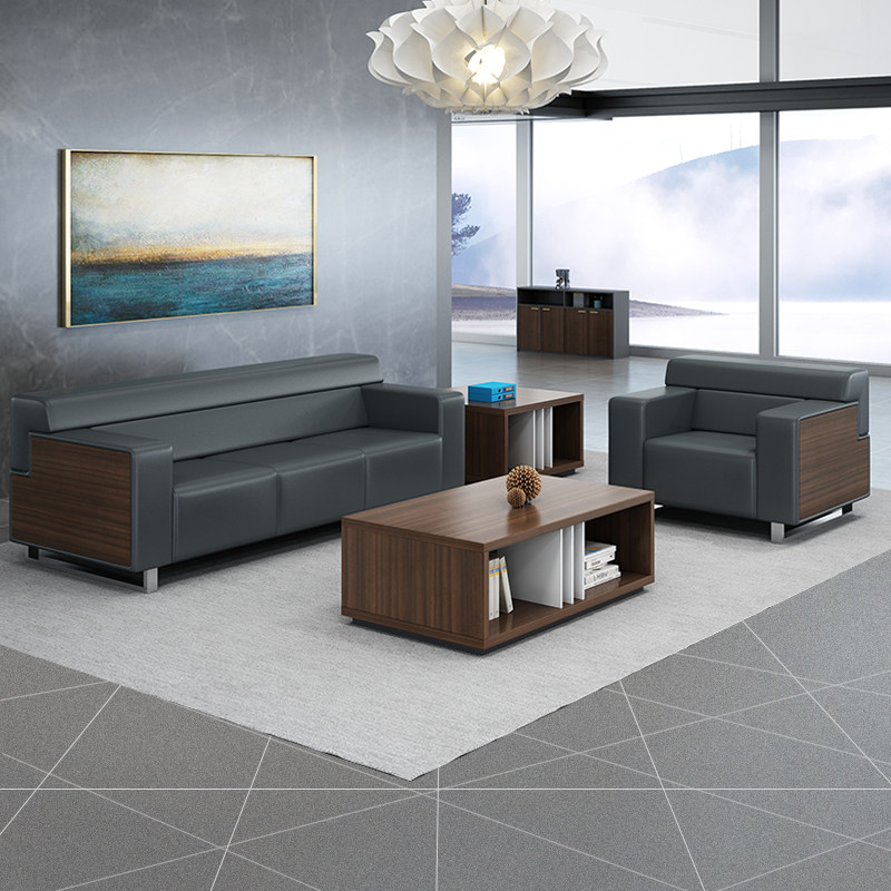 Minimalist Modern Office Sofa Tea Table Combinations Suit Guests Area Hospitality Business Creative Sofa Trio