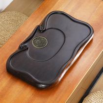 Tea tray whole solid wood ebony log rectangular simple household living room double filter large Kung Fu tea set