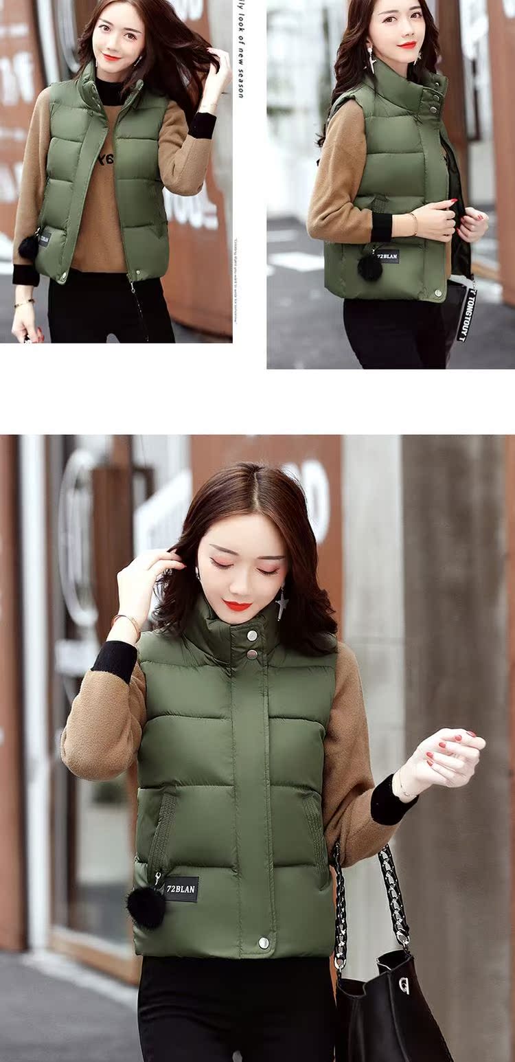 Mùa thu đông 2018 của phụ nữ mới xuống áo vest nữ Phần ngắn phiên bản Hàn Quốc của eo là áo khoác cotton mùa đông mỏng shop quần áo nữ gần đây