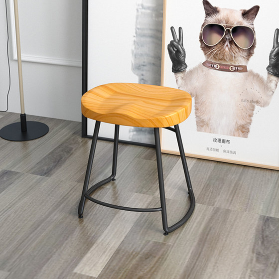 북유럽 단단한 나무 홈 바 의자 간단한 현대 높은 의자 철 식사 리셉션 의자 바 의자 바 의자