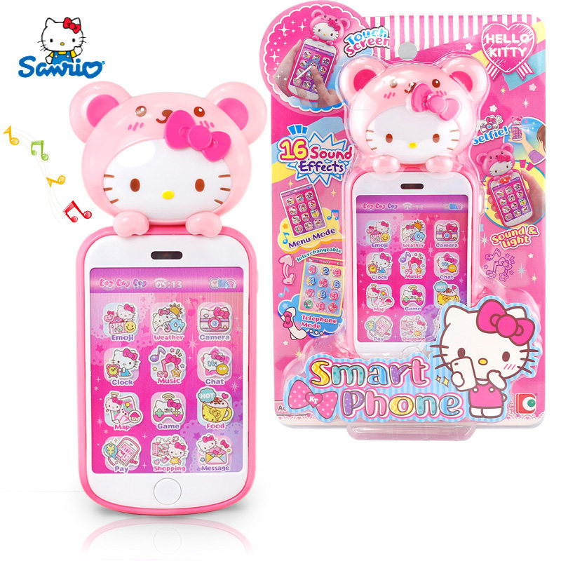 Hello KittyHello baby children toy mobile phone touch screen simulation girl music phone 50117