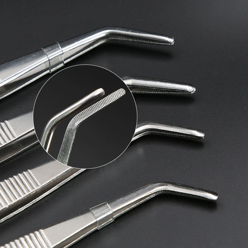 Длинный закаленный большой пинцет из нержавеющей стали для многоразового использования, увеличенная толщина