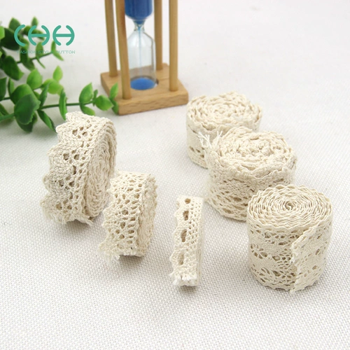 Хлопковая плетеная бежевая ткань, кружевное платье