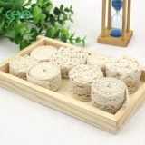 Хлопковая плетеная бежевая ткань, кружевное платье