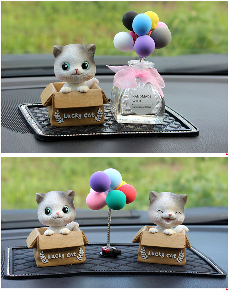 【中国直邮】 RAMBLE 车载摇头摆件 喵小乐A款 呆萌幸运猫