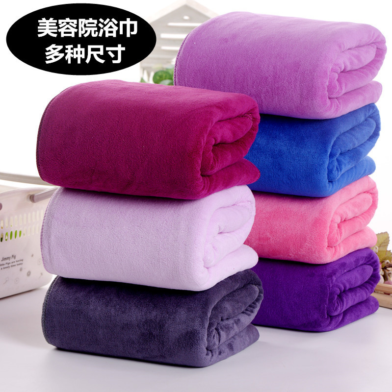1m * 2m Beauty Salon Special-Use Bath Towel, Large Towel for Bed-Making, Soft and Absorbent, Non-Shedding Bed Sheet, Steam Room Factory Wholesale