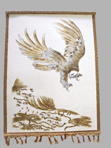 Mongolian characteristics of handmade crafts 10 wool felt painting prairie eagle